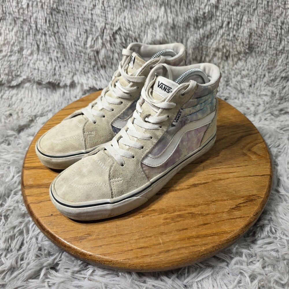 Vans Filmore High Top Womens Sz 7.5 Purple Blue Tie Dye Suede Canvas Sneakers